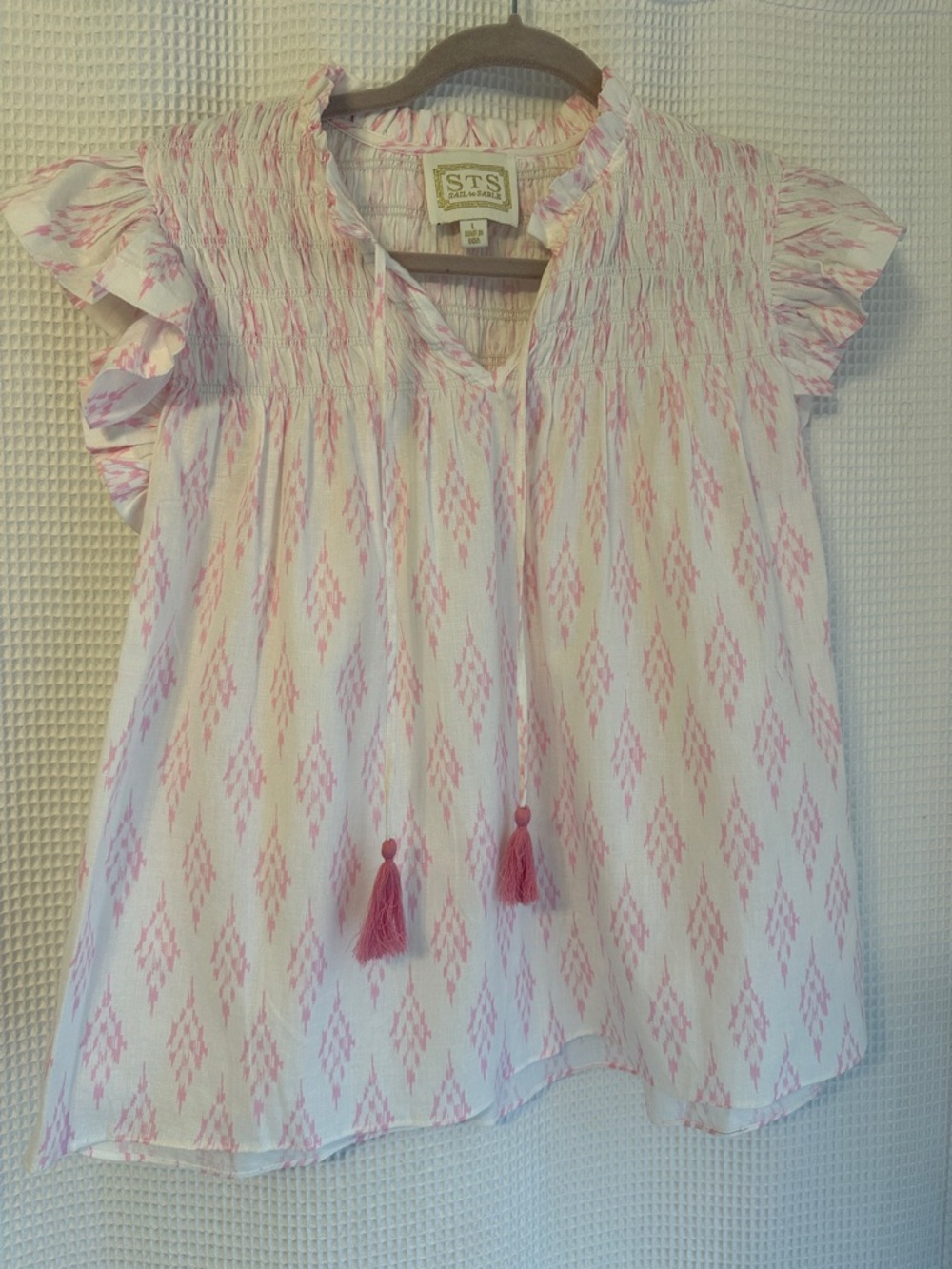 Sail to Sable Pink Diamond Smocked Tassel